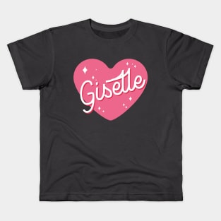 AESPA Giselle heart name text typography MY | Morcaworks Kids T-Shirt